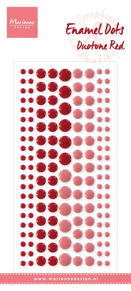 Marianne Design Enamel dots Duotone red 156 stk